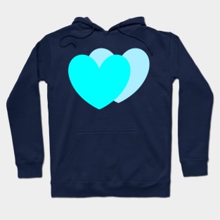 Turquoise Love Hearts Hoodie